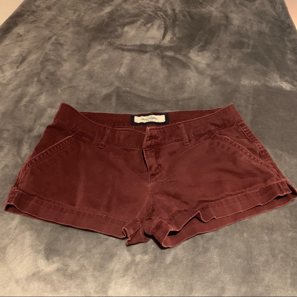 Burgundy Abercrombie Shorts